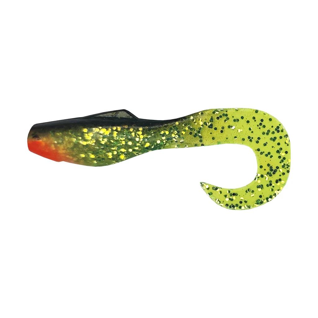 Mini Shad Tail Glitter Motoroil / Firetail
