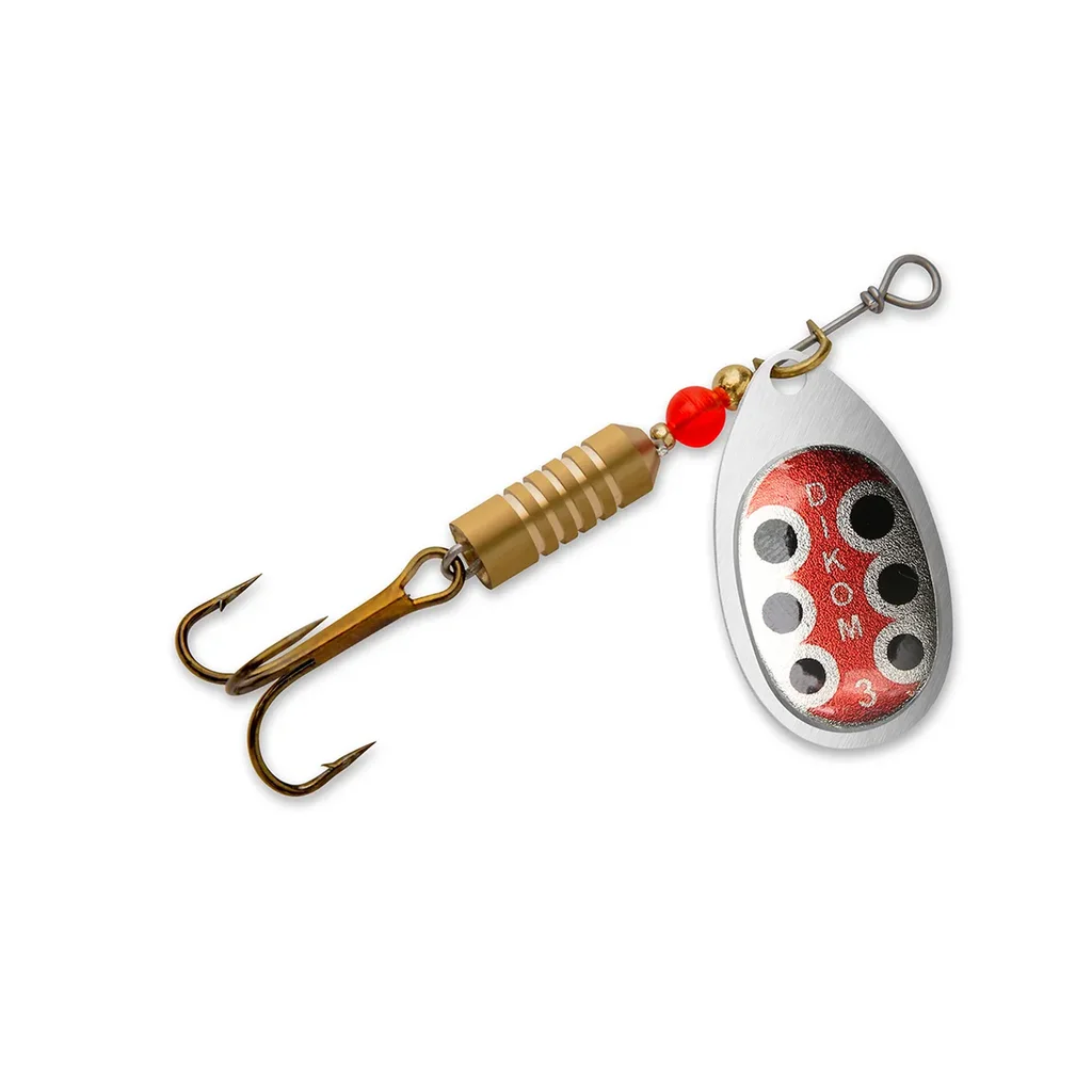 Spinner Round Metal Spinner Lure  Ladybug Silver