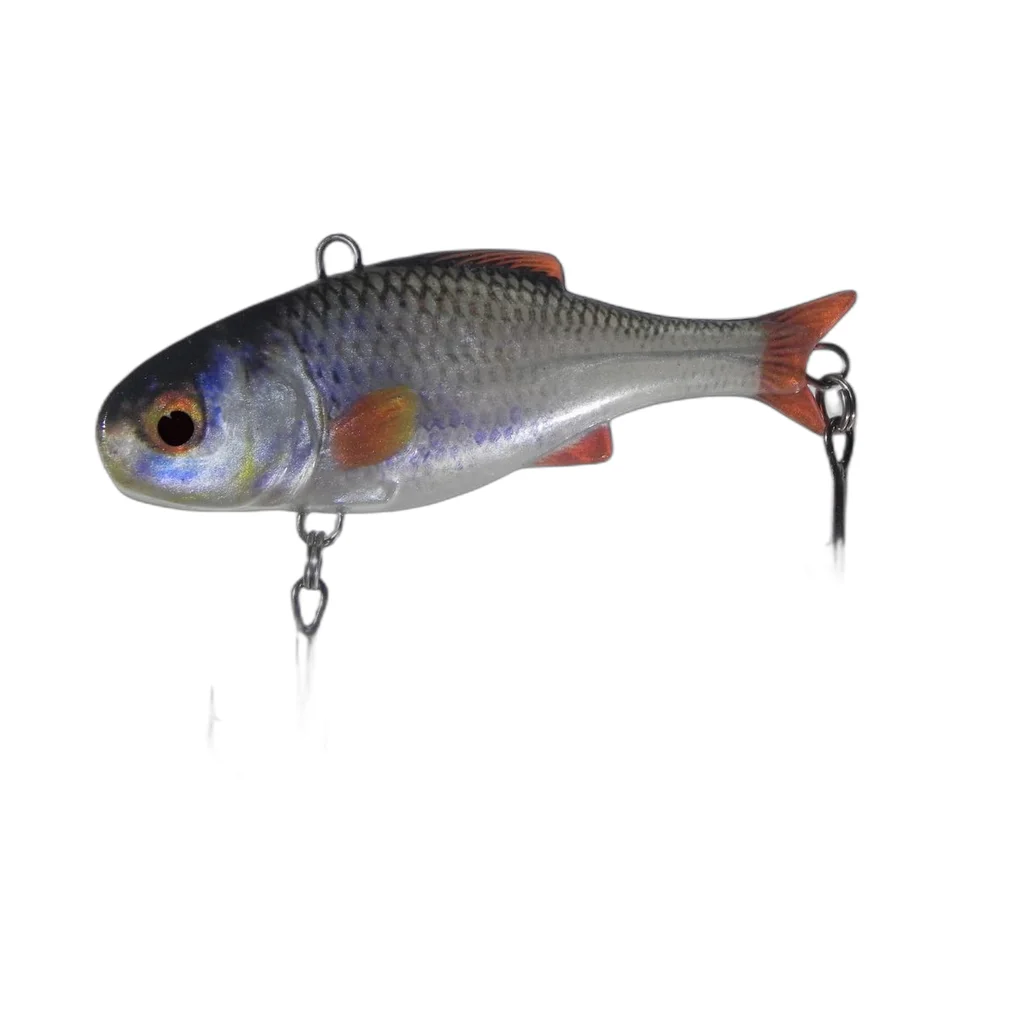 Orka Vibra Lures Silver Red Tail