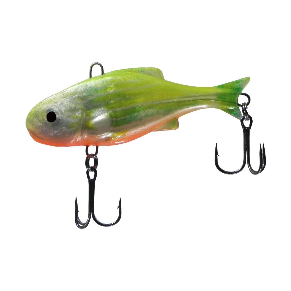 Orka Vibra Lures Chartreuse Red Head